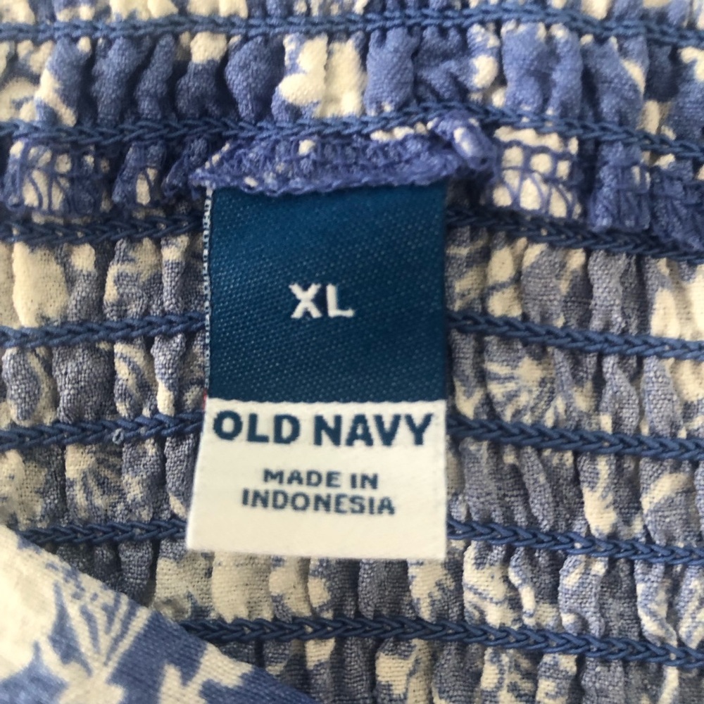 NEW Old Navy Women's Fitted Tie Shoulder Cropped Dobby Corset Cami Top Blue XL - Picture 7 of 11